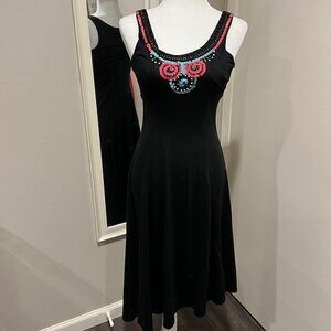 NY Collection black sleeveless dress with sequin design Size XS